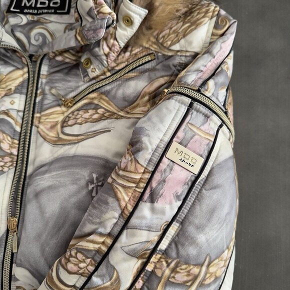 NEW Women MDC Doris Pfister Ski Puffer Jacket Cocoon Fur Fairy Coat Us 10 EU 40 - Picture 10 of 16